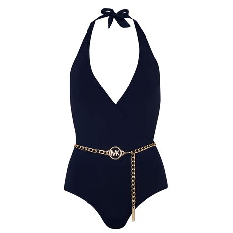 michael kors gold logo swim|michael kors lace up swimsuit.